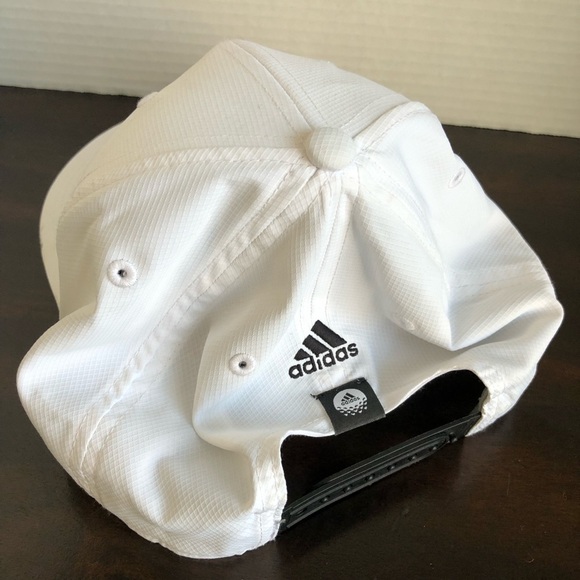 Adidas Golf White and Black Tour Hat 3 Stripe OS - Picture 6 of 11